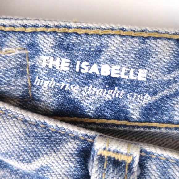 AG The Isabelle High-Rise Straight Crop Raw Hem 26 - Picture 6 of 14